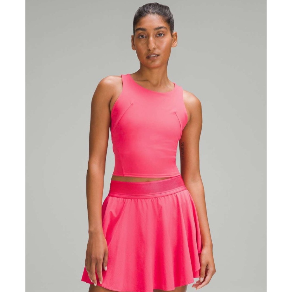Lululemon Wunder Train Racerback Tank Top Lip Gloss High Neck Size 0 W1EM8S